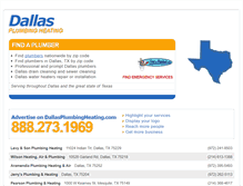 Tablet Screenshot of dallasplumbingheating.com